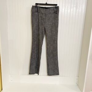 The Limited Cassidy Fit Flare Leg Pants mid rise black and white textured size 2